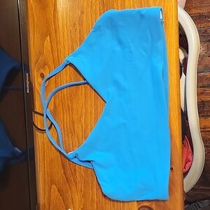 Bright Blue Kamo Fitness Strappy Back Sports Bra